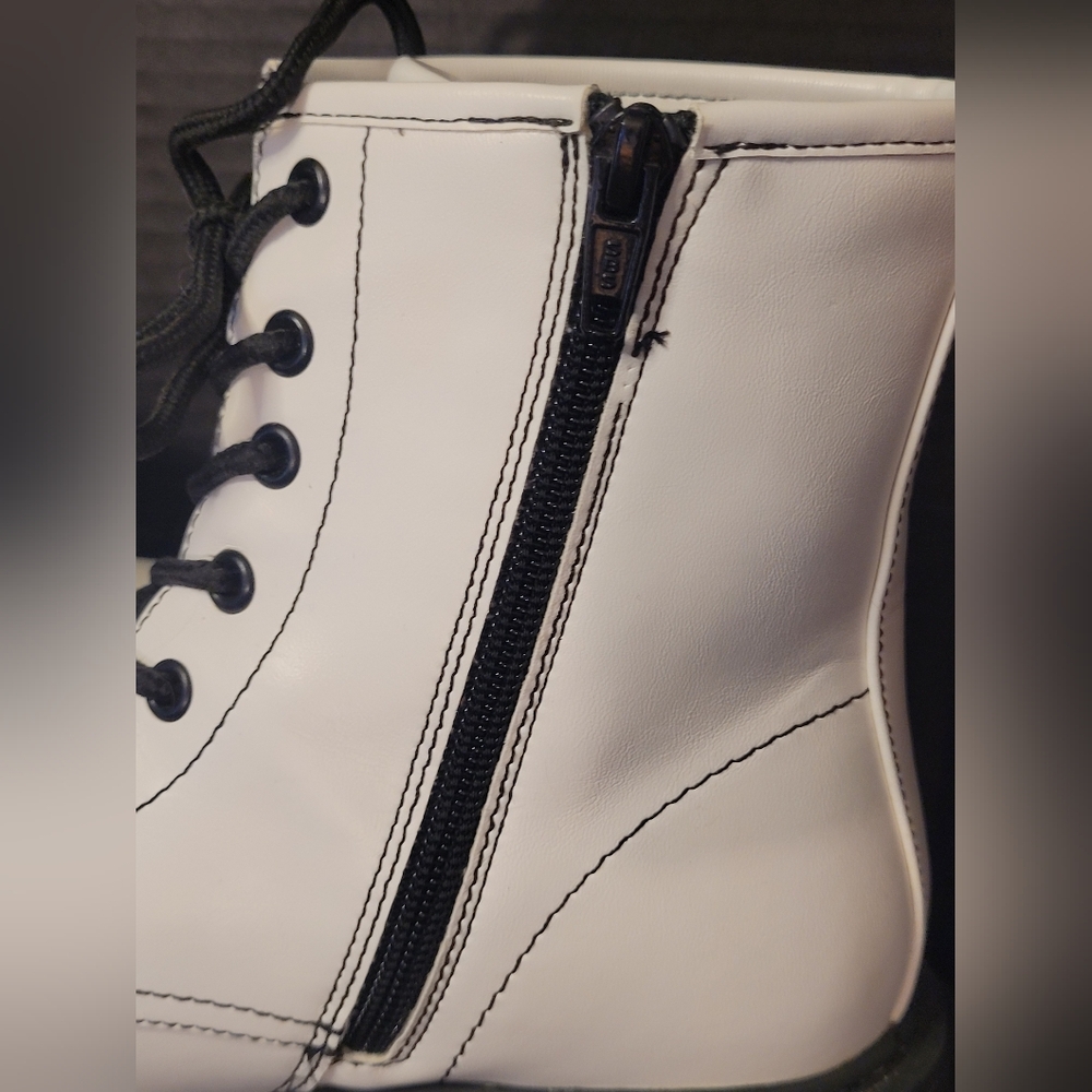 White Platform Combat Boot - Picture 6 of 7